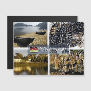 Carte Magnétique Malawi - Lac Malawi - Marque artisanale - Mosaïque