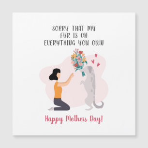 Carte Magnétique Maman de chien personnalisée Bonne fête des mères 