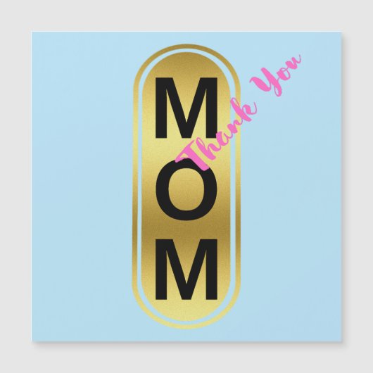 Carte Magnétique Maman, Merci ! (Devant)
