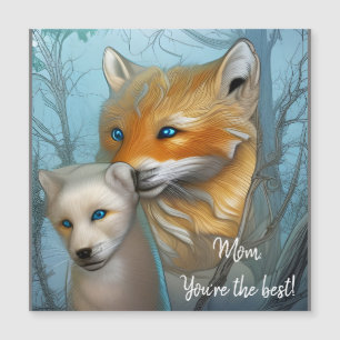 Carte Magnétique Maman tu es la meilleure - Renard et bébé