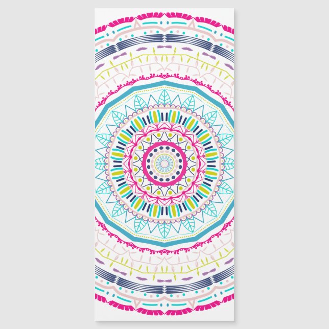 Carte Magnétique mandala coloré (Devant)