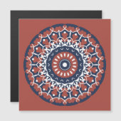 Carte magnétique Mandala Design (Devant / Derrière)
