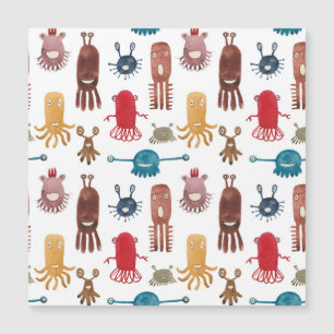 Carte Magnétique Mandala Floral Coloré : Dessin Main Vintage