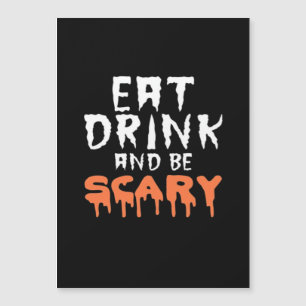 Carte Magnétique Manger Boire Et Être Drôle Et Effrayant Halloween