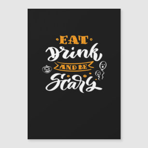 Carte Magnétique Manger Boire Et Être Effrayant Halloween Créatif D