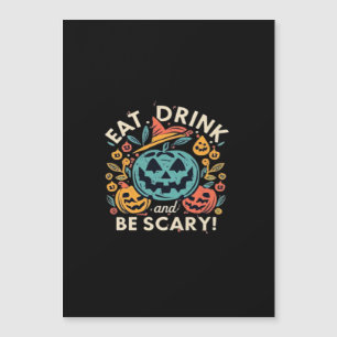 Carte Magnétique Manger Boire Et Être Effrayant Soirée Halloween Dr