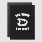 Carte Magnétique Manger Boire Être Terrible Style Vampire Minimalis (Devant / Derrière)