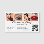 Carte Magnétique maquillage de code qr artiste 4 photos business ai (Devant)