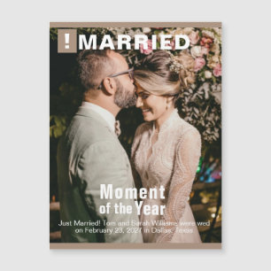 Carte Magnétique Mariage Ajouter Photo Magazine Couverture Magnétiq
