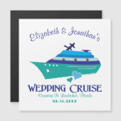 Carte Magnétique Mariage Croisière Enregistrer la date (Devant / Derrière)