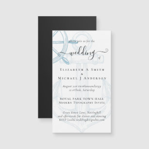 Carte Magnétique Mariage de roue des navires nautiques