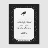 Carte Magnétique Mariage gothique Enregistrer La Date Craw Skeleton (Devant)