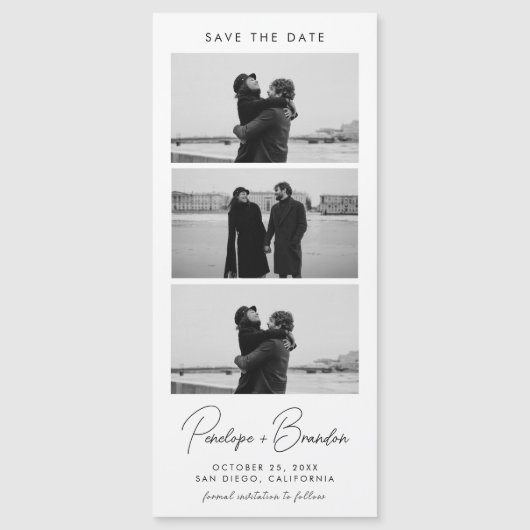 Carte Magnétique Mariage magnétique de la bande photo de script mod (Devant)