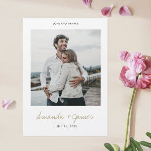 Carte Magnétique Mariage Merci magnétique avec photo