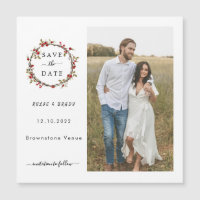 Mariage photo des baies d'hiver Enregistrer la dat