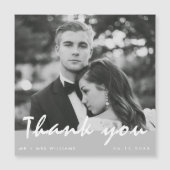 Carte Magnétique Mariage Photo Merci magnétique (Devant)