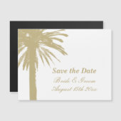 Carte Magnétique Mariage plage magnétique personnalisé enregistrer (Devant / Derrière)