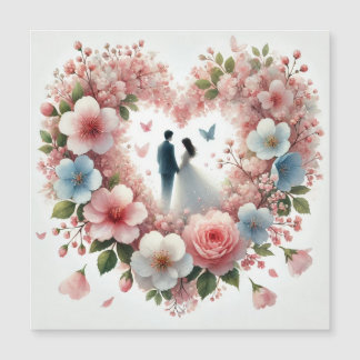 Carte Magnétique Mariage Romantique 3