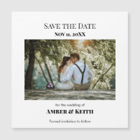 Mariage Simple Et Élégant Enregistrer La Date Blan