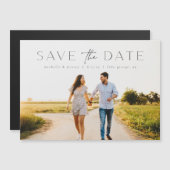 Carte Magnétique Mariage simple et moderne Enregistrer l'aimant de  (Devant / Derrière)