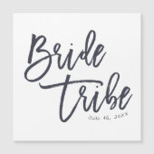 Carte Magnétique Mariée Tribe moderne et simple manuscrite (Devant)