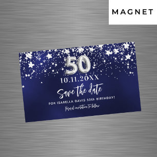 Carte Magnétique Marine bleu étoiles 50e anniversaire Enregistrer l
