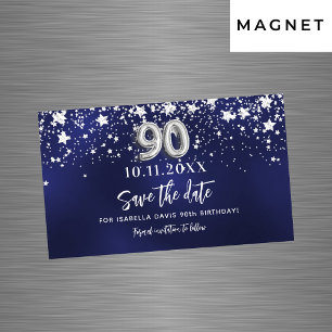 Carte Magnétique Marine bleu étoiles 90e anniversaire Enregistrer l