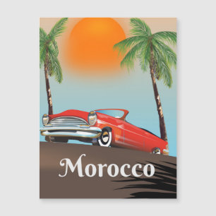 Carte Magnétique Maroc Classic Red affiche de voyage voiture