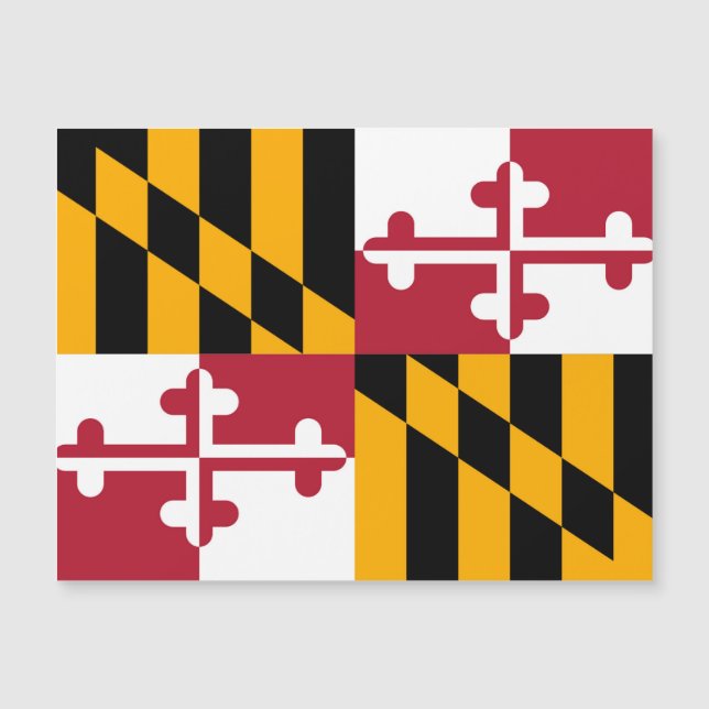 Carte Magnétique Maryland State Drapeau Conception personnalisée (Devant)