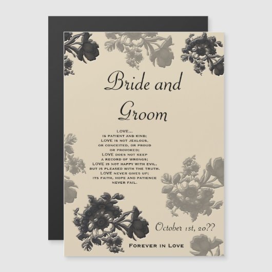 Carte Magnétique Masala Flora Mariage (Devant / Derrière)