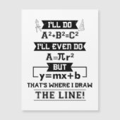 Carte Magnétique Math Math Cadeaux enseignant mathématiques (Devant)