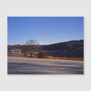 Carte Magnétique matin gelé Eau Esthwaite Cumbria Angleterre