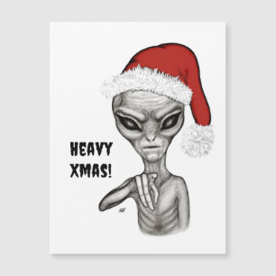 Carte Magnétique Mauvais Extraterrestre , Noël Lourd !