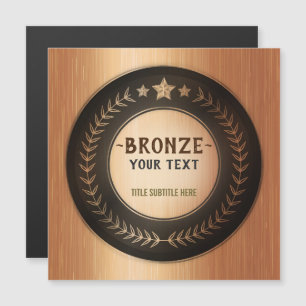 Carte Magnétique MÉDAILLE Bronze Champion DIY IMPRESSION PERSONNALI