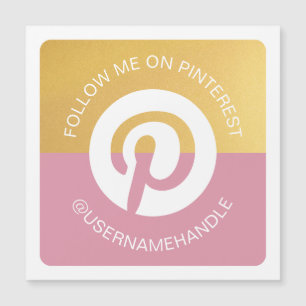 Carte Magnétique Médias sociaux modernes Pinterest Suivez-moi