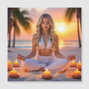 CARTE MAGNÉTIQUE MÉDITATION - YOGA - BIEN-ÊTRE - CARPE DIEM
