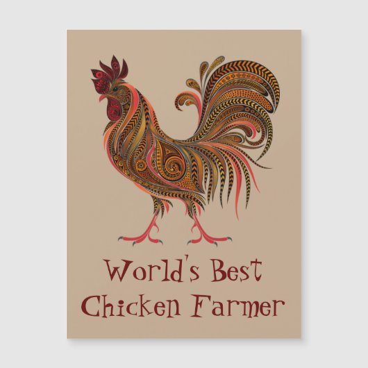Carte Magnétique Meilleur élevage de poulets du monde : Rooster Far (Devant)