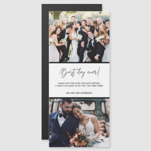Carte Magnétique Meilleur Jour Jamais Deux Photo Mariage Merci
