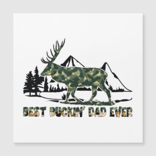 Carte Magnétique Meilleur papa de Buckin jamais - Cerf de Camouflag