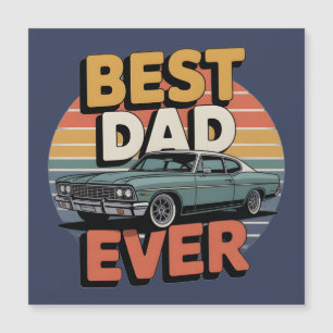Carte Magnétique Meilleur Papa Retro Vintage Voiture de Muscle Sarc