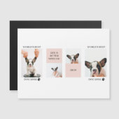 Carte Magnétique Meilleure Maman de Chien du Monde | Collage Photo (Devant / Derrière)