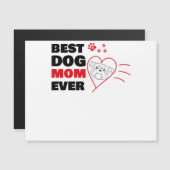 Carte Magnétique Meilleure mère de chien (Devant / Derrière)
