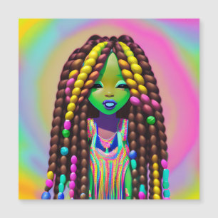 Carte Magnétique Melanin Sista Pâques Princesse Black Girl Magie