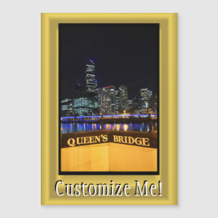 Carte Magnétique Melbourne Australie CBD Night Lights