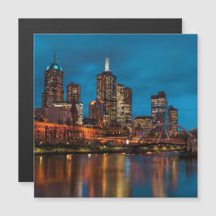 Carte Magnétique Melbourne la nuit