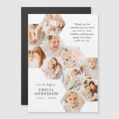 Carte Magnétique Memorial Funeral Modern Simple 10 Photos Card (Devant / Derrière)