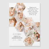 Carte Magnétique Memorial Funeral Modern Simple 10 Photos Card (Devant)