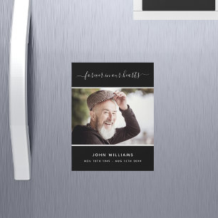 Carte Magnétique Mémorial noir amour photo toujours aimant