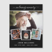 Carte Magnétique Mémorial noir photo collage aimant (Devant)