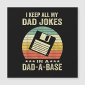Carte Magnétique Mens Funny dad Jokes in dad-a-Base (Devant)